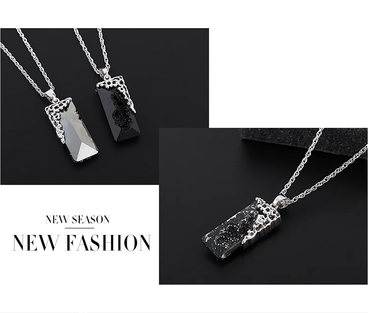 Новинка BAFFIN винтажное оригинальное ожерелье с кристаллами Swarovski Max квадратная подвеска серебряный цвет для женщин вечерние аксессуары подарок