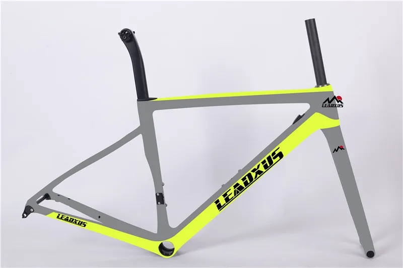 Green LEADXUS CLA550X ультра легкий диск Тормозная карбоновая рама для шоссейного велосипеда T1000 карбоновая рама для шоссейного велосипеда через ось велосипедная углеродная рама - Color: Green