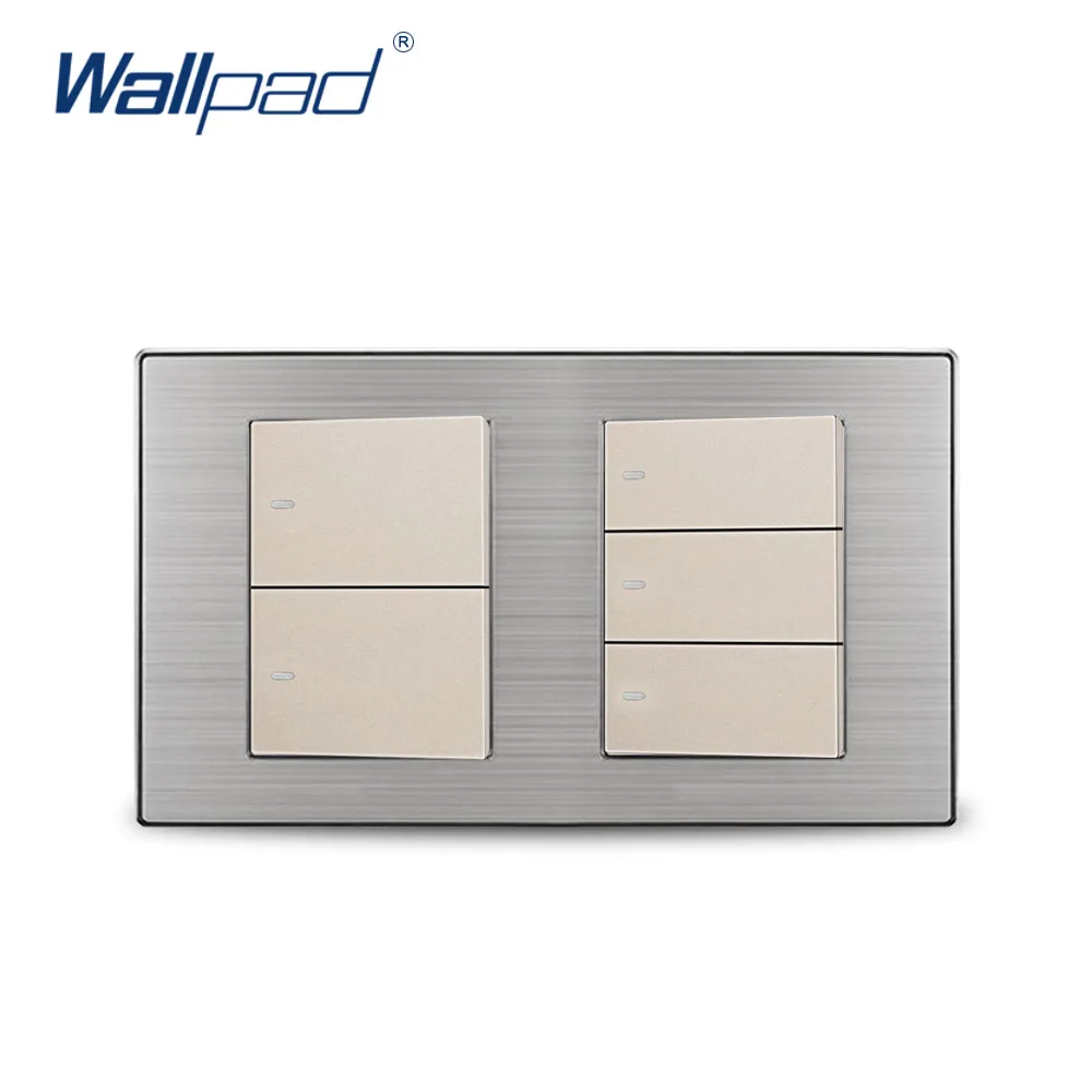 Настенный выключатель Wallpad 5 Gang моментальная перезагрузка контактный