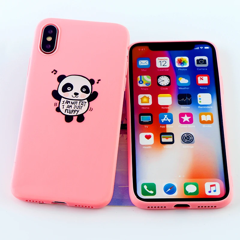 Модные чехлы для телефонов с пандой и оленем IPhone X XS MAX XR 6 S 7 8 Plus мягкий силиконовый