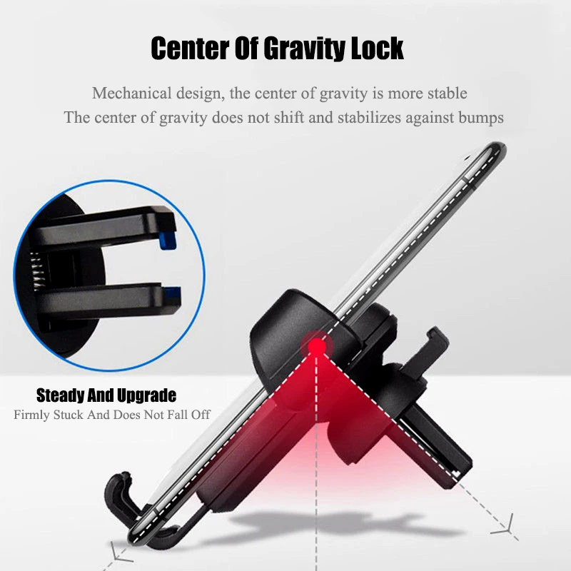 gravity car holder for phone in car air vent clip mount no magnetic mobile phone holder cell stand soporte celular for iphone xs free global shipping