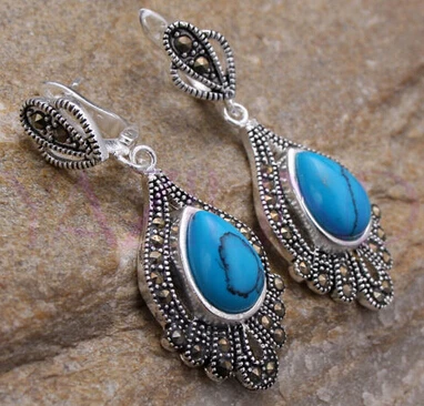 

hot sell new shitou Elegant oval bead rs gems coral dangle stud pierced earrings Genuine Natural stone gems Fortune Fi