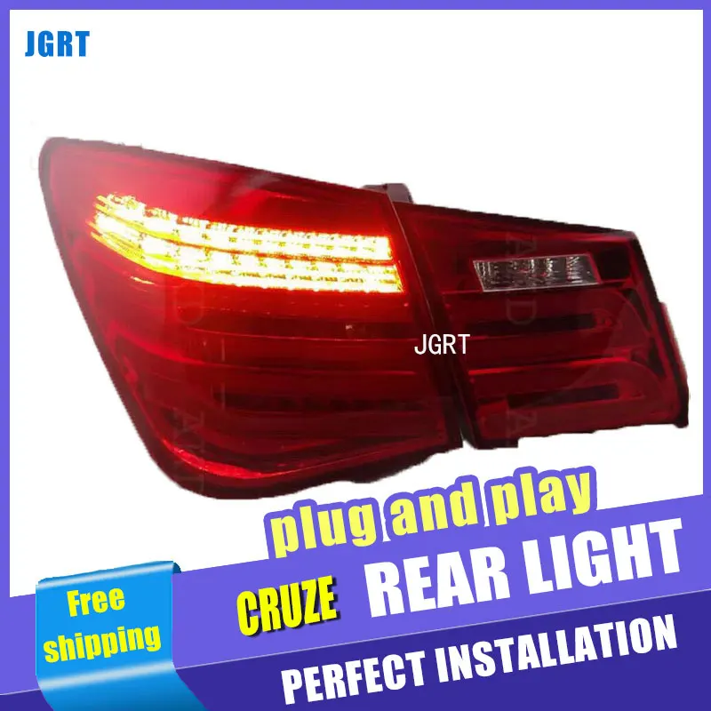 Car Styling for Chevrolet Cruze Taillight assembly New Sedan LED TailLight GLK Rear Lamp DRL+Brake with hid kit 2pcs. | Автомобили и