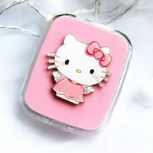 Милый дизайн hello kitty чехол для контактных линз впитывающая коробка для хранения макияжа yey-D2003 - Цвет: Pink