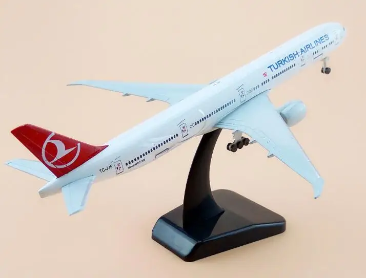 20 см сплав металла Air TURKISH Airlines Boeing 777 B777 Airways модель самолета Модель с подставкой
