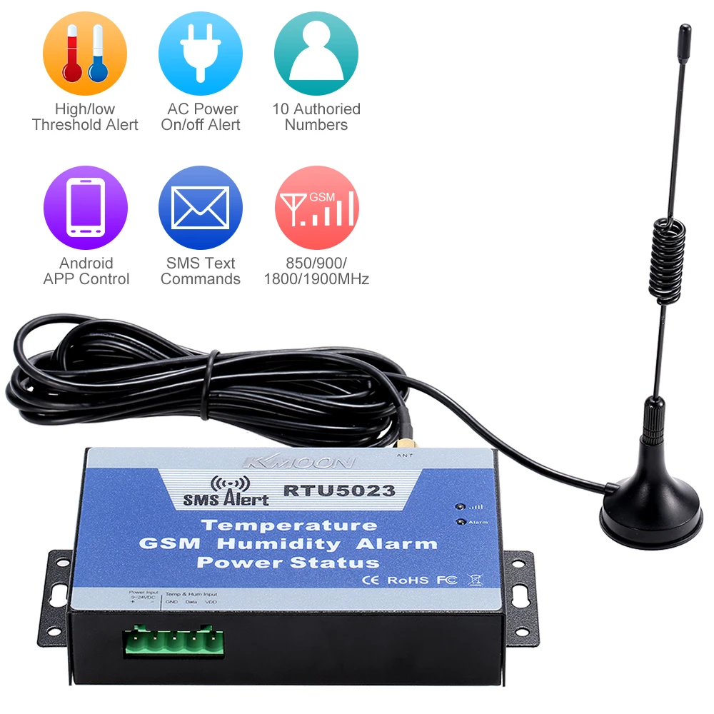 Система сигнализации KKmoon GSM с датчиком температуры и влажности 850/900/1800/1900
