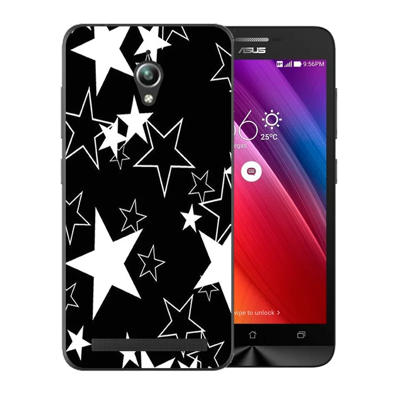 Мягкий силиконовый чехол для Asus Zenfone Go ZC500TG с красочным рисунком ZC ZC500 500 500TG