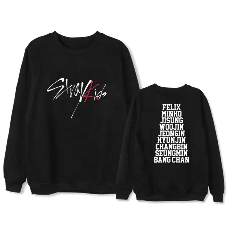 ONGSEONG Kpop harajuku StrayKids Повседневная Свободная Толстовка в стиле хип хоп с надписью