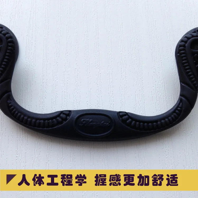 Американская простая бесшумная черная ручка для кухонной мебели шкафа ящик