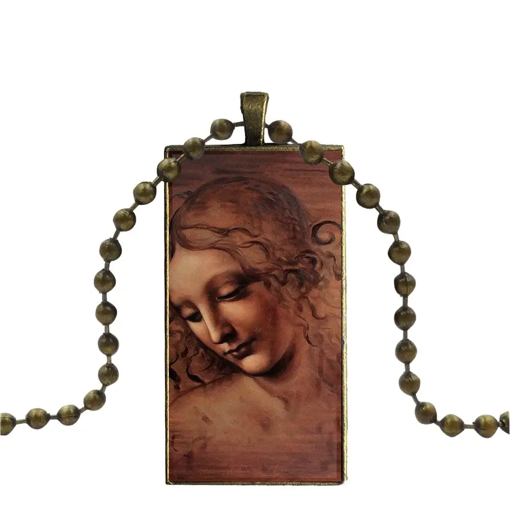 Mona Lisa от Leonardo da Vinci модное для женщин детский подарок стеклянный кабошон кулон