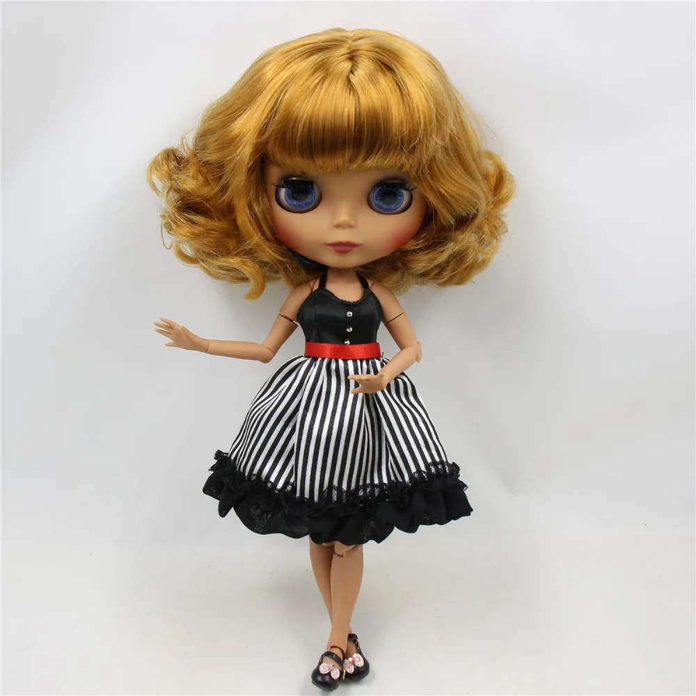 Ледяная кукла DBS Blyth 1/6 bjd для тела темная кожа матовое лицо коричневые золотистые