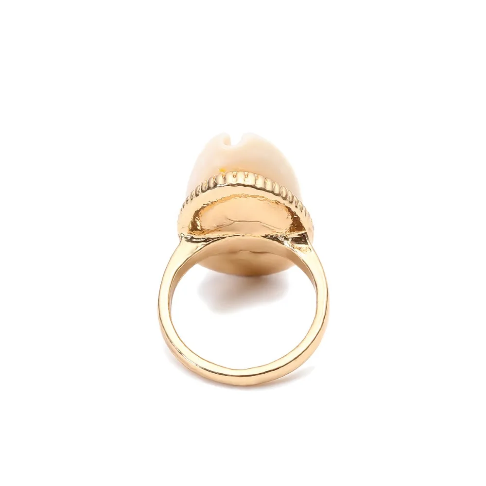 Женское пляжное кольцо-кабошон behemian Cowrie Опаловое кольцо с кабошоном оптовая