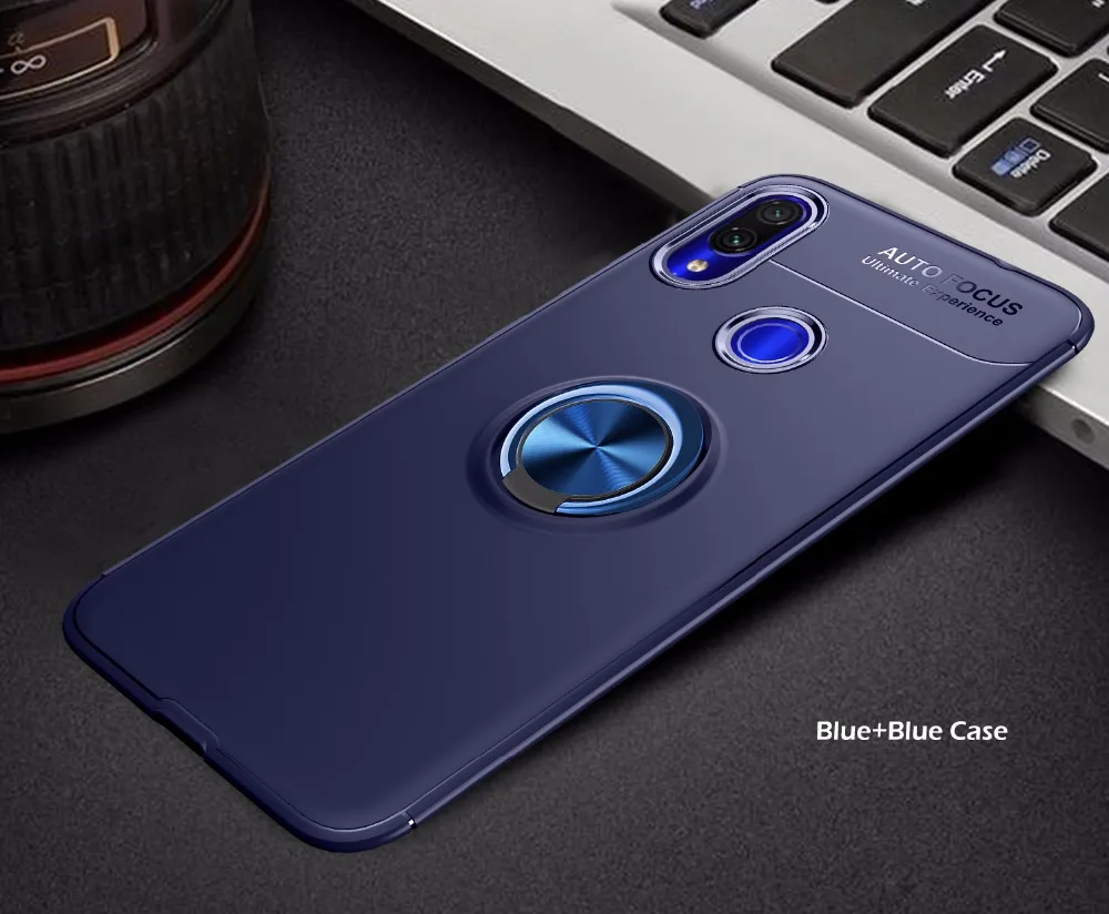 Силиконовый чехол для Xiaomi Redmi Note 7 Чехол броня кольцо-держатель на палец для мобильного Мягкий Бампер задняя крышка для Xiaomi Redmi 7 Pro чехол для телефона чехол s