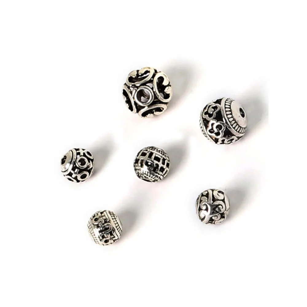 NiceBeads 10 шт./лот продажа полые круглые европейские Подвески цинковый сплав