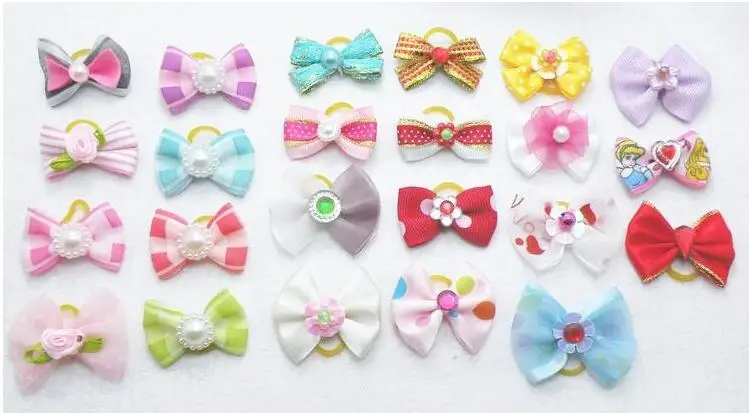 Триммер для стрижки волос аксессуары 50 шт./лот собака Уход Луки Собака цветочные