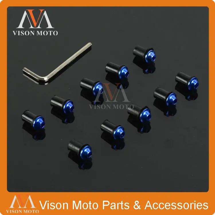 10X мотоцикл M5 5 мм ветровое стекло болты винт подходит для Yamaha YZF R1 R6 FZ6R FZ6 XJ6S XJR400 FZ1 |
