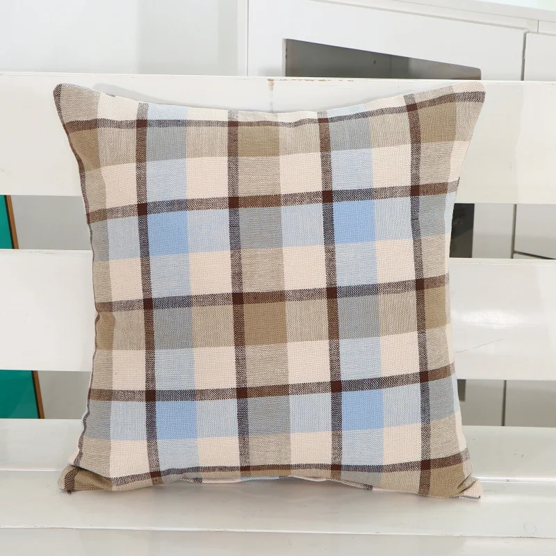 Nordic Parrern Colorful Lattice Pillow Case 45 x Cotton Linen Cases Cushions 5 Colors Plaid Striped Throw | Дом и сад