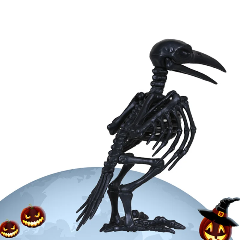 Декорации для Хэллоуина реквизит Crazy Bone Скелет украшение Животное Хэллоуин птица