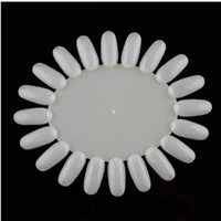 1000PCS 20 Nail Tips Display Palette Board for Nail Art Design Pattern Practice and Swatch Nail Polish Colors 20 Tips Clear