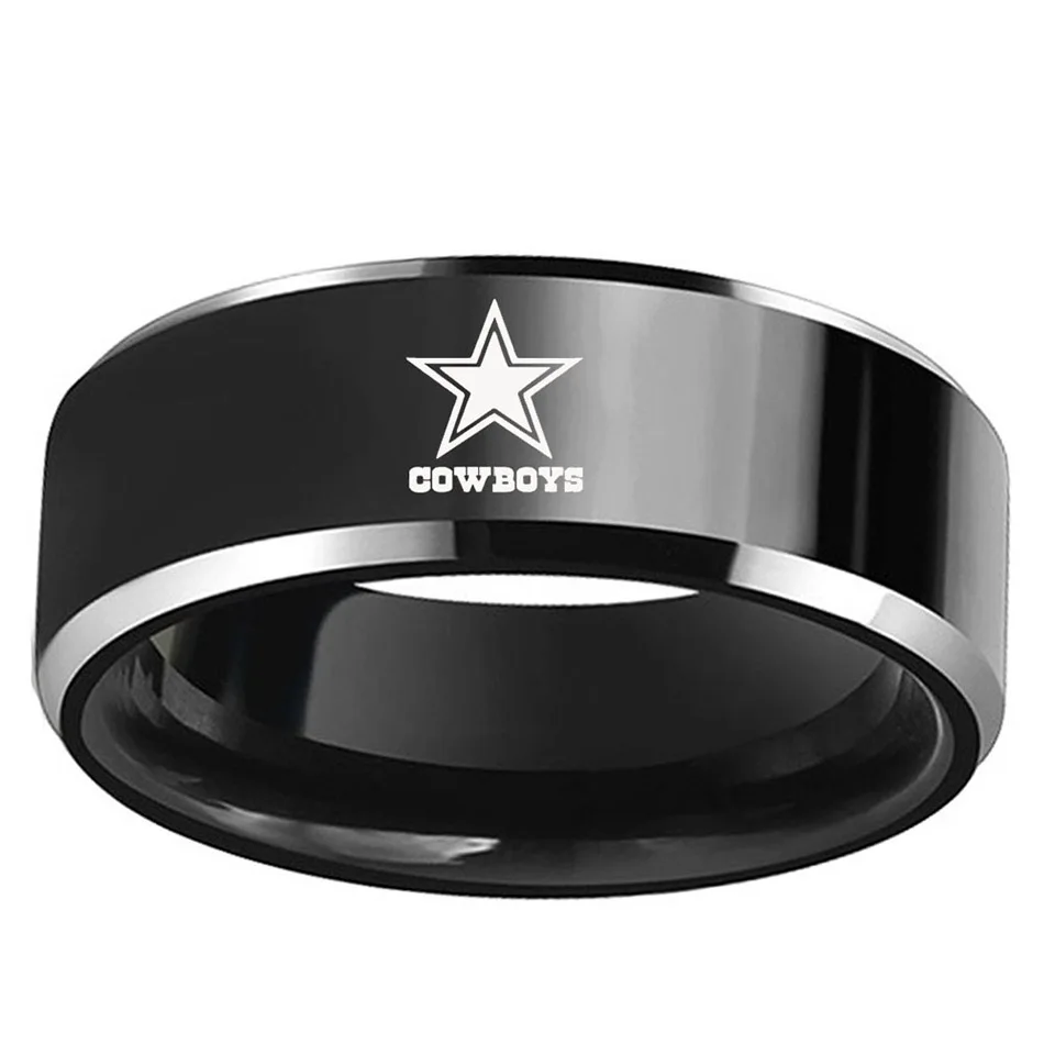 Новый Дизайн Dallas Cowboys футбольная команда черный 316L из нержавеющей стали мужские