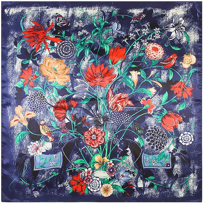 Бесплатная доставка Шелковый квадратный шарф 90*90 см женская мода искусственный