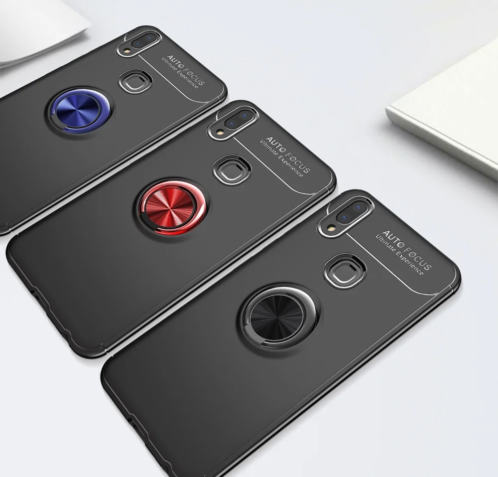 Роскошный чехол для vivo V9 Y85 мягкий чехол из ТПУ с магнитным кольцом для автомобиля vivo V 9 Y 85 силиконовый защитный чехол