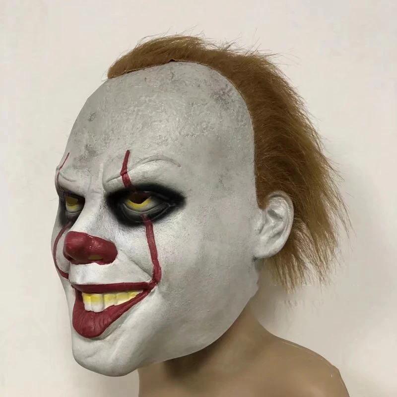 Фильм Стивен Кинг It2 Джокер маска пеннивайза латексная на все лицо ужас Клоун маскарад косплей Хэллоуин побега платье Вечерние