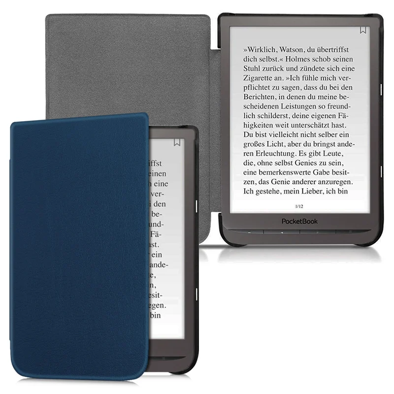 Чехол AROITA для 7,8 дюймов PocketBook 740 InkPad 3 E-reader, легкий Магнитный защитный чехол из искусственной кожи с функцией автоматического сна/пробуждения - Цвет: Dark blue