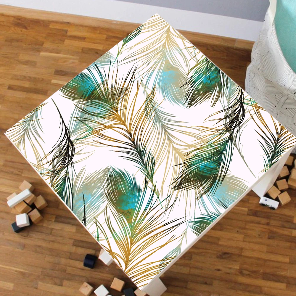 Peacock Tropica Table Decal Self Adhesive PVC Wallpaper For Furniture Renovation Peel and Stick Art Home Decor Sticker Oilproof | Дом и сад