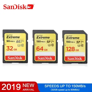 Карты памяти SanDisk Extreme SDHCSDXC SD карты в формате 4K UHD, объемом памяти 32 Гб или 64 ГБ, 128 ГБ C10 U3 V30 150 МБс. (32 Гб: 90 МБс.) UHS-I флеш-карта