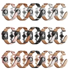 Ремешок кожаный с застежкой-бабочкой для apple watch 65SE7432 iwatch 44 мм, 40 мм, 42 мм, 38 мм, 45 мм, 41 мм