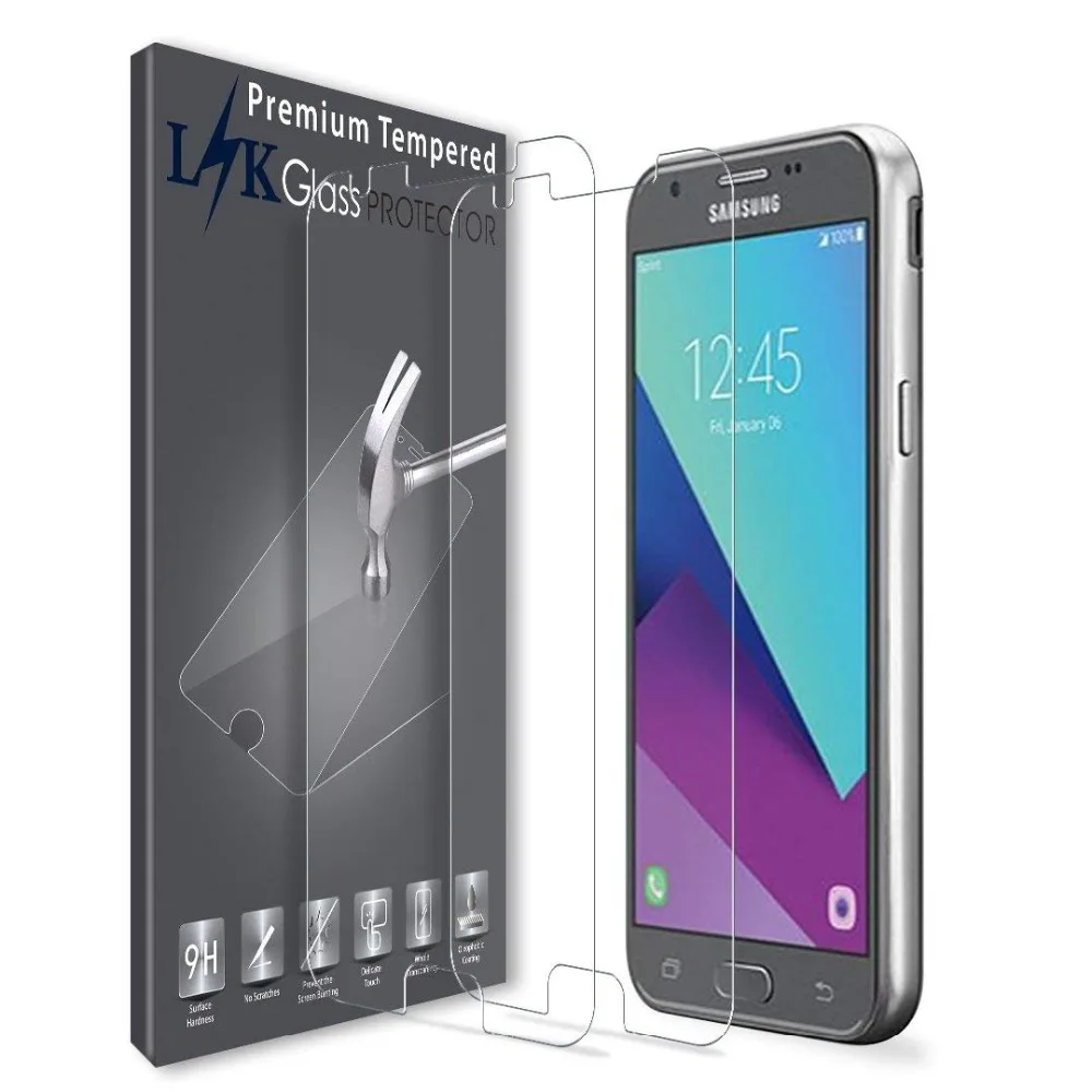 Для LK [2 упак.] samsung Galaxy J3 появляются/Prime/2017/Eclipse/Luna Pro/ sol 2/Amp премьер 2/Экспресс