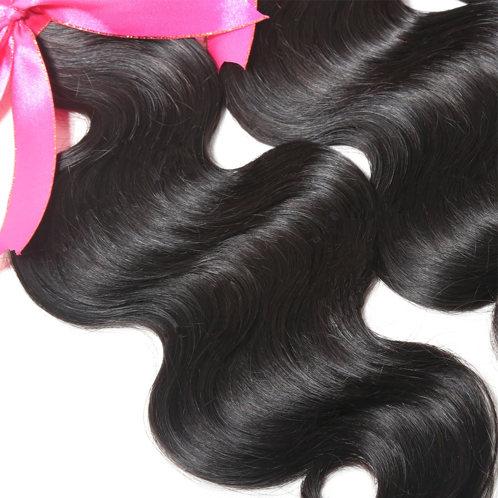 Бразильские волнистые пучки волос 3 шт./лот Remy пакеты естественного цвета