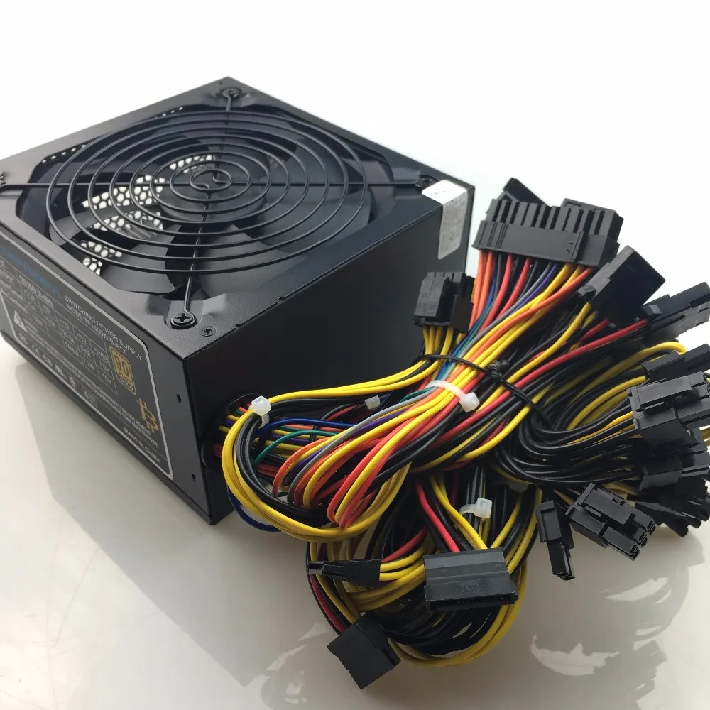 T.F.SKYWINDINTL блок питания для ПК 1600W ATX 12V 1 3 PSU майнинга биткойнов RX470 RX 480 570 буровая