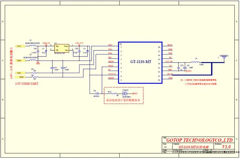JINYUSHI для модуля GPS Gotop 10.1*9.7MM GT-1110-MT версия Flash-чипа для мобильных телефонов и портативных устройств.