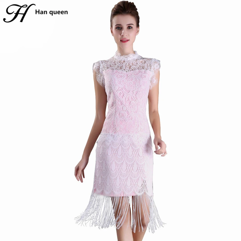 H Хан королева 2 шт женское элегантное сексуальное кружевное платье с открытыми