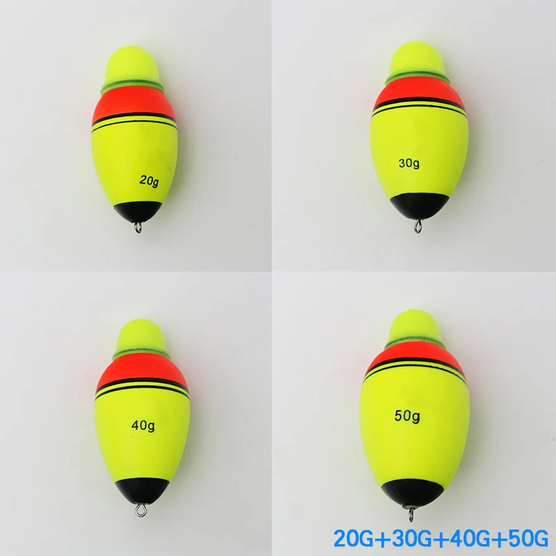 4PCS 4 шт./лот, можно изменить цвет, светящиеся электронные светодиодные Рыболовные Поплавки, светильник, наборы рыболовных поплавок 20 г-50 г, плавающий поплавок YF1 - Цвет: 4PCS