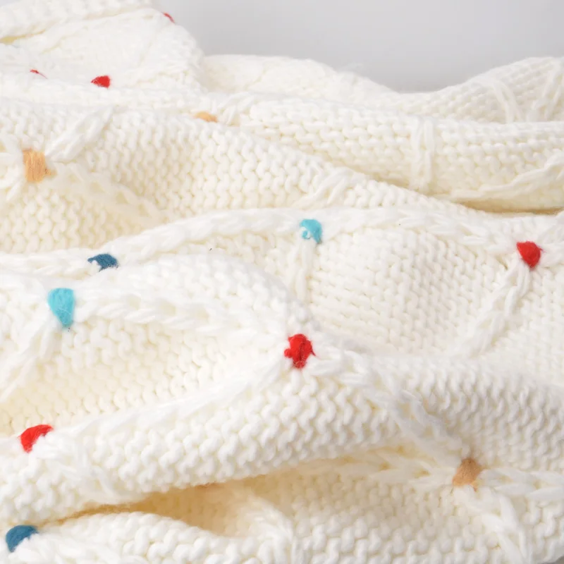 Battilo кабель вязать красочные ручной работы фарфоровое белое одеяло 60 &quotX 50&quot|knit
