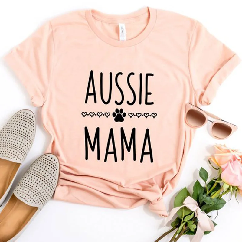 Футболка Aussie Mama Paw с принтом модная женская летняя футболка Tumblr графикой Забавные