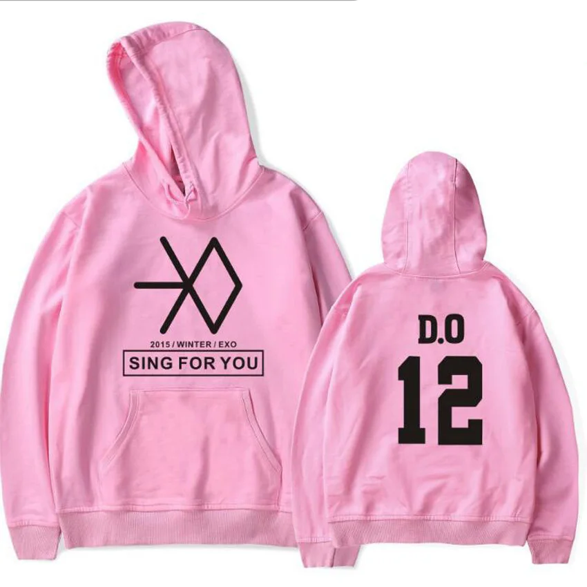 Корейский KPOP EXO SING для вас альбом Kar Sehun Xiumin Baekhyun Tao Chanyeol с длинным рукавом Розовая