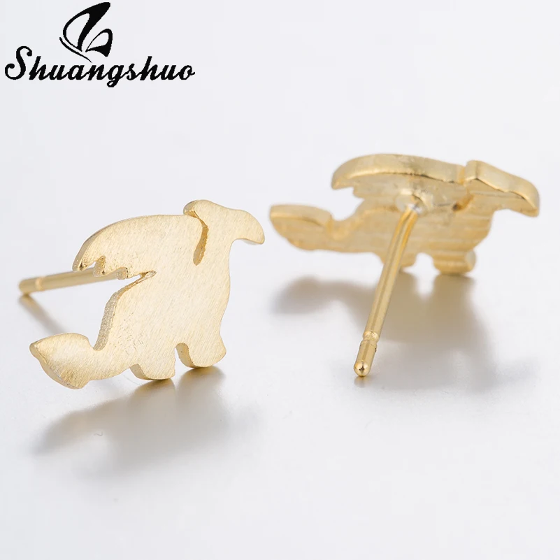 Shuangshuo милые серьги в виде дракона для женщин животных корейские модные