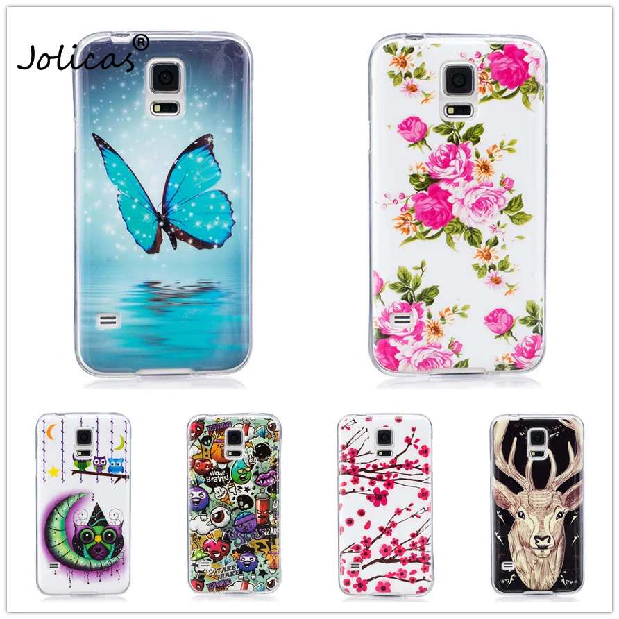 Светящиеся чехлы для телефонов samsung Galaxy S5 Чехол Duos ТПУ силиконовый глянцевый IMD