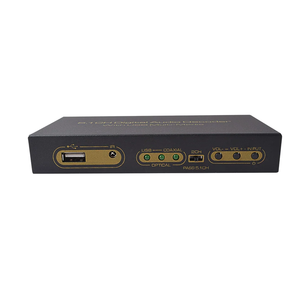 Цифровой аудио декодер с USB Мультимедиа DTS AC3 цифровой SPDIF Toslink/коаксиальный до 5.1ch