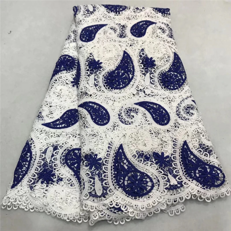 VILLIEA Embroidery Design African Cord Lace Fabrics High Quality Nigeria Wedding Dress Water Soluble Guipure Fabric | Дом и сад