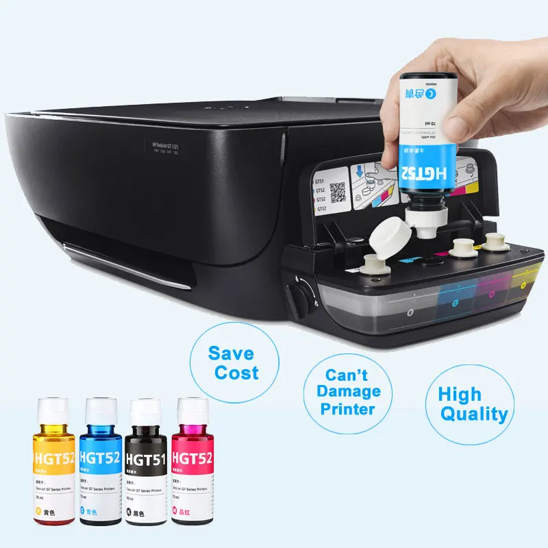Чернила для принтера HP Smart Tank 100, 450, 455, 500, 510, 515, 516, 519,  530, 559, 570, 610, 615, GT51, 651 мл/бутылка | Компьютеры и офис |  АлиЭкспресс