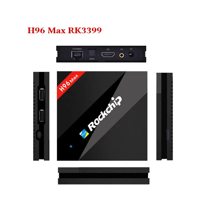 H96 max 4 ГБ 32 RK3399 Интеллектуальный Android TV Box 7 1 Dual WiFi BT4.1 H.265 k USB3.0 медиаплеер PK Pro