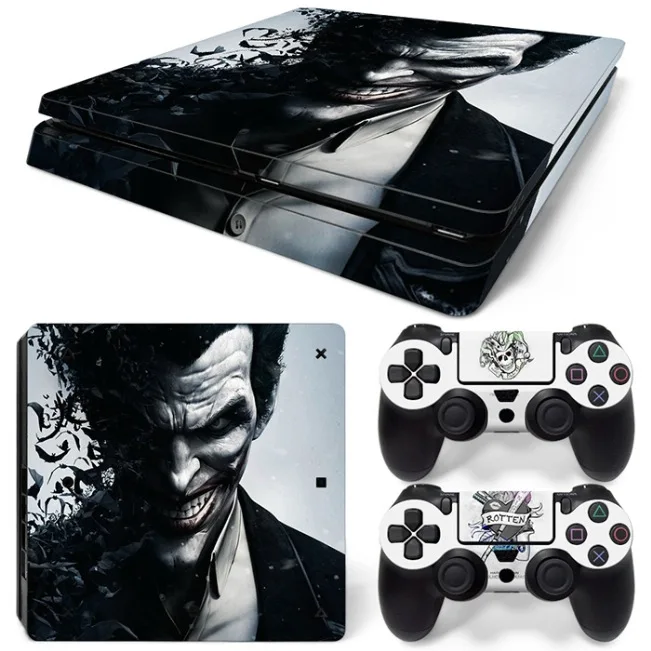 Джокер различных шаблон для PS4 Slim Decal наклейку кожи всего тела для PS4 Slim консоли и 2 Пульты ДУ для игровых приставок