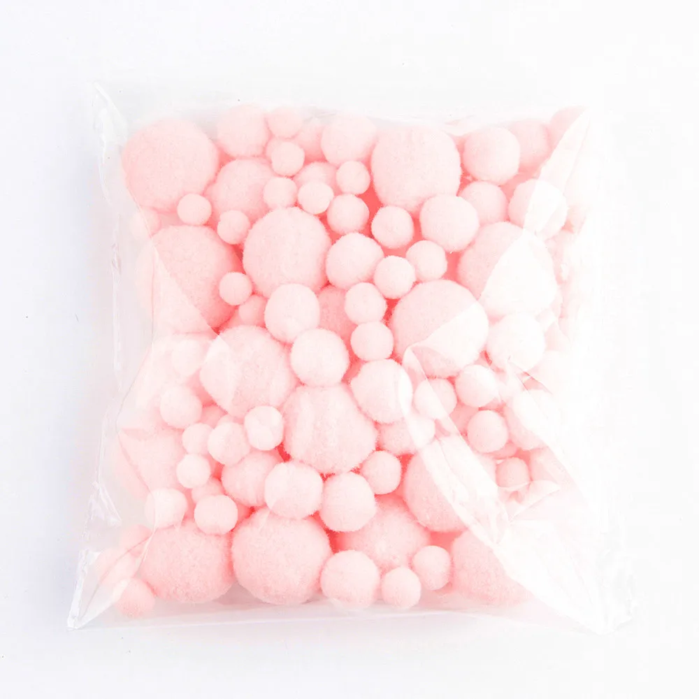 03 mix size 50 г, 8-30 мм, разноцветные помпоны разных размеров, мягкие помпоны, помпоны для детей, игрушки, украшения для свадебной вечеринки, аксессуары для творчества - Цвет: 03 mix size