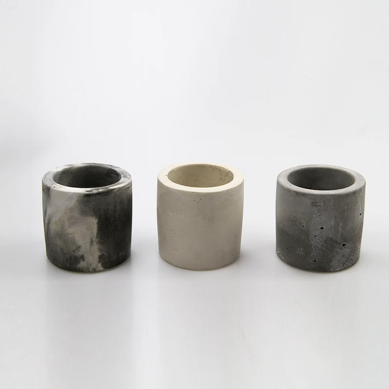 Горшок для суккулентов бетонная форма 4 отверстия ручная работа держатель ручки