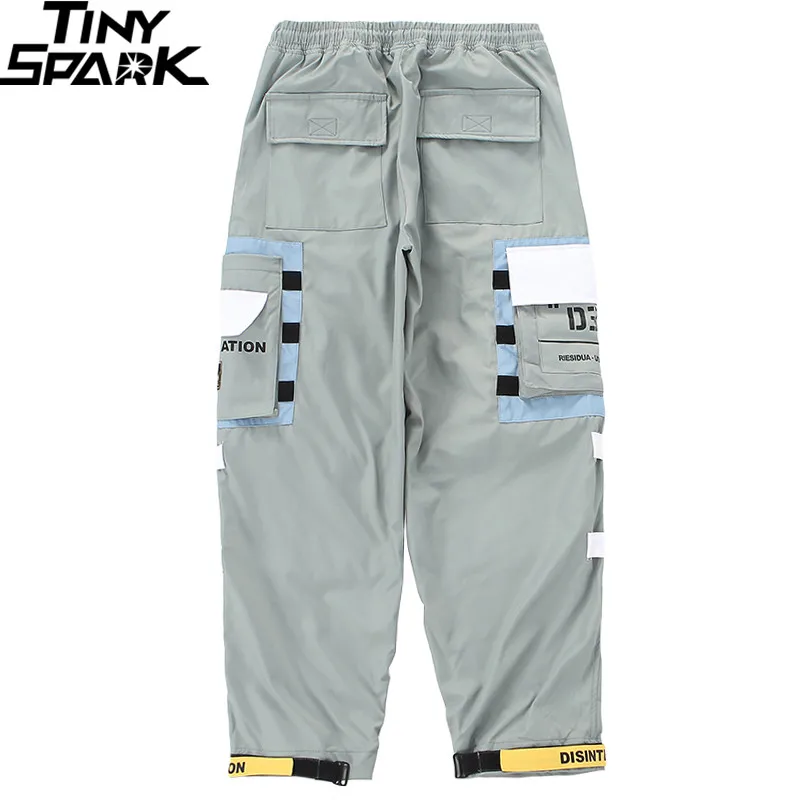 2019 брюки Харадзюку штаны для уличного бега мужские хип карго Брюки карманы